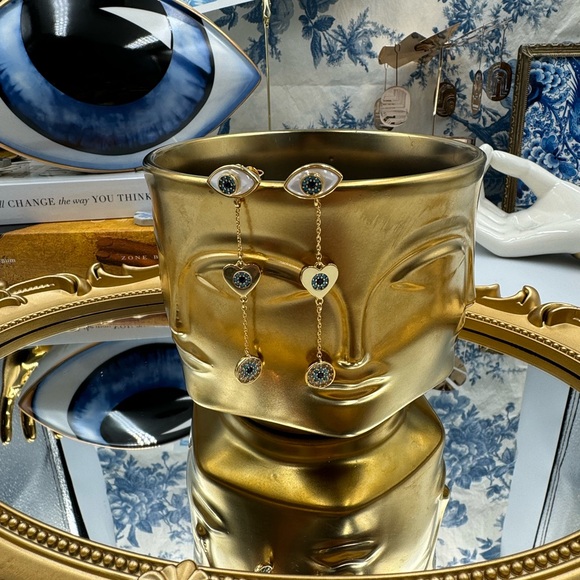 🆕 KATE SPADE 🧿 NWT Evil Eye Linear Earrings - Picture 9 of 16